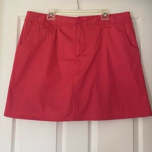 Stretch White Stag Salmon Pink Skort (Skirt and Shorts)